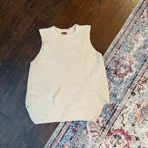 Anthropologie POL Sleeveless Knit Sweater- Cream